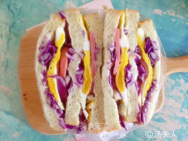 Purple Cabbage Double Sandwich recipe
