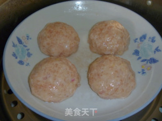 【steamed Four Happiness Meatballs】reunion and New Year Celebration recipe