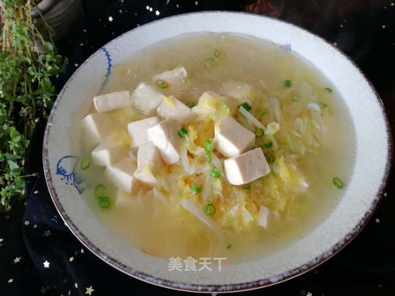 Cabbage Heart Tofu Vermicelli Soup recipe