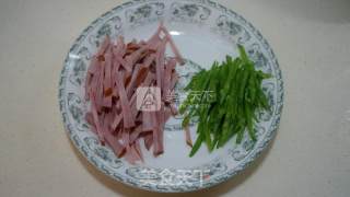 Fried Ham with Silver Buds recipe