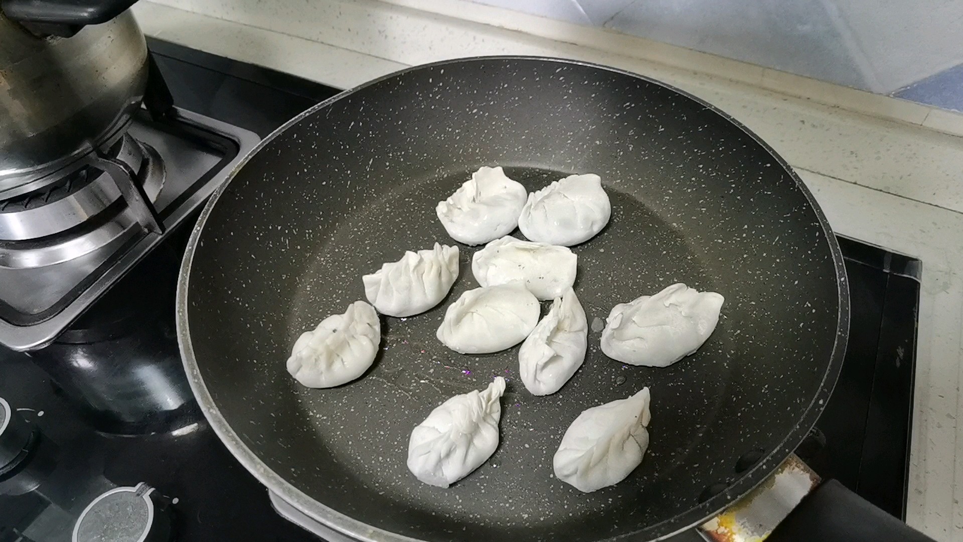 Pan Fried Frozen Dumplings recipe