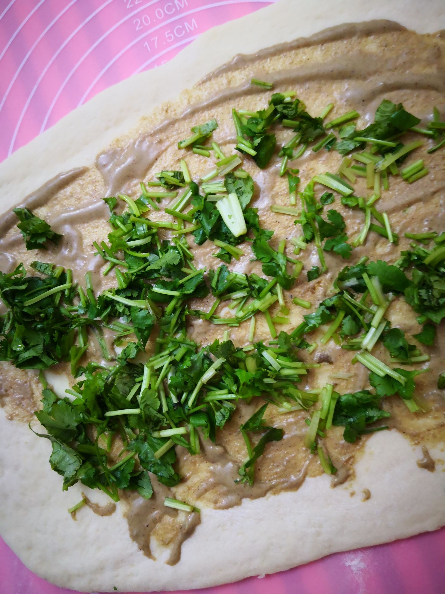 Cilantro Pie with Tahini Sauce recipe