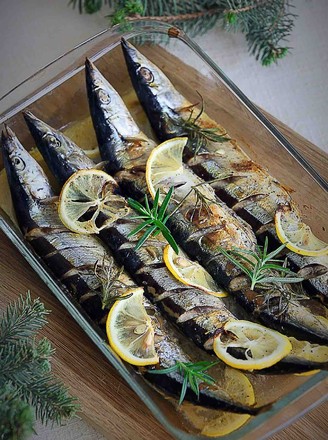 Salt-grilled Saury recipe