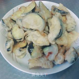 Fried Eggplant with Cucumber recipe