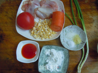 Children Love Color-stir-fried Chicken with Colorful Vegetables recipe