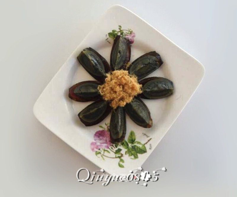 Preserved Egg and Pork Floss recipe