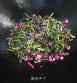Stir-fried Red Rice Amaranth recipe