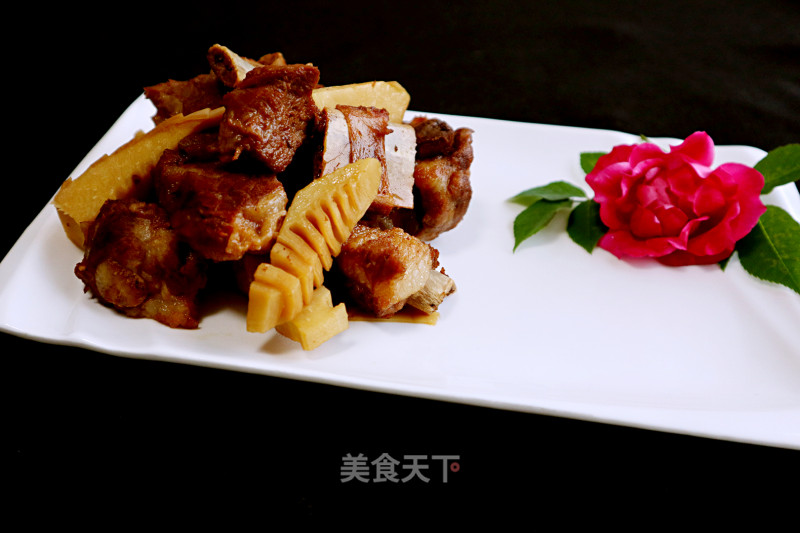 Braised Pork Ribs with Spring Bamboo Shoots recipe