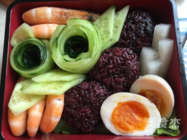 Shrimp and Black Rice Bento recipe