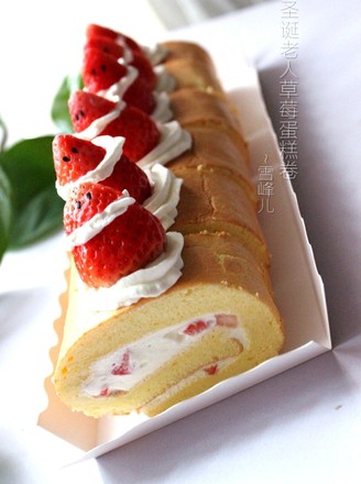 Santa Strawberry Cake Roll recipe