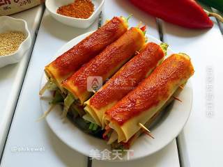 #aca烤明星大赛#vegetable Rolls with Tofu Skin recipe