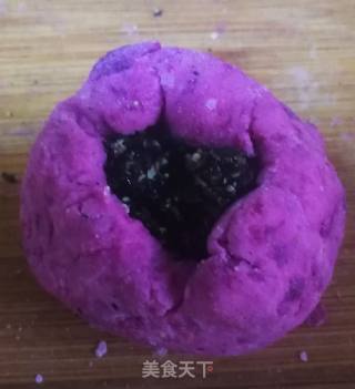 Black Sesame and Purple Potato Cake recipe