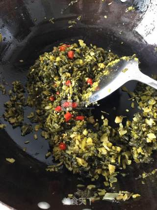 Stir-fried Edamame with Pickles recipe