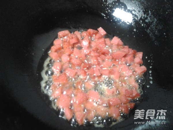 Fried Rice with Ham and Mustard Egg recipe
