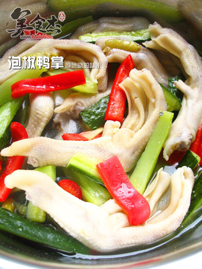 Duck Feet with Pickled Peppers recipe