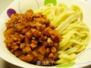 Full of Love-two-color Hand-rolled Noodles with Meat Sauce recipe