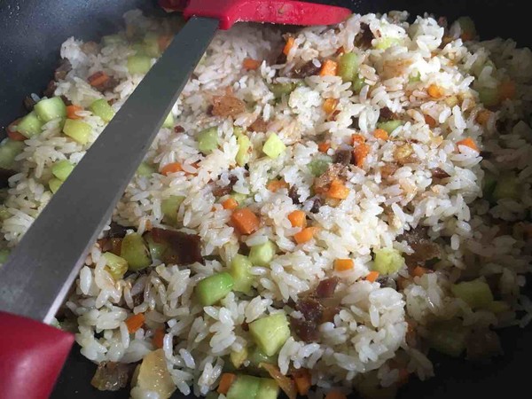 Fried Rice with Cucumber and Bacon recipe