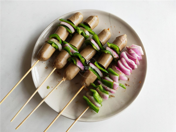 Beef Sausage Skewers recipe