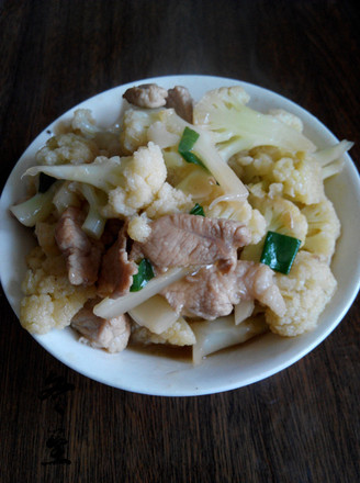Cauliflower Stir-fried Pork Slices recipe