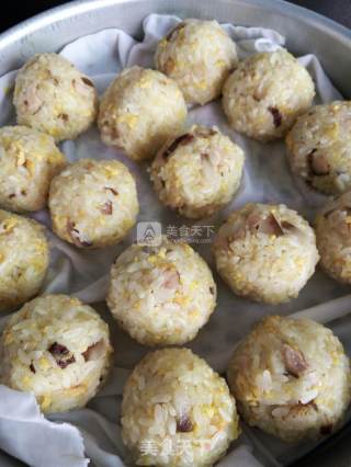 Steamed Glutinous Rice Balls recipe