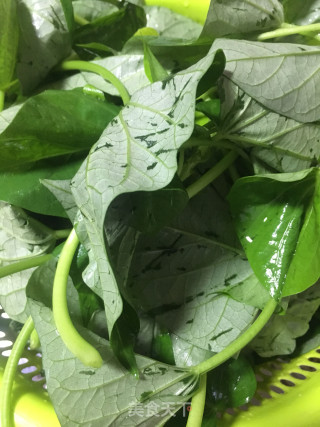 Stir-fried Sweet Potato Leaves with Garlic Bean Drum recipe