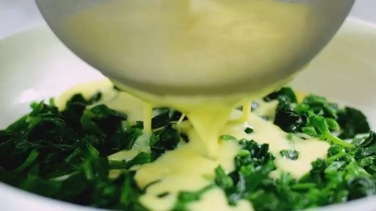 Steamed Egg with Spinach and Shrimp recipe