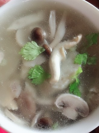 Mushroom Fish Roll Soup