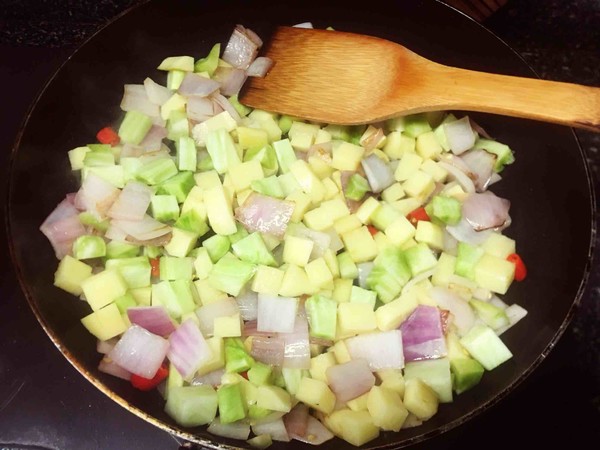 Vegetable Cheese Baked Rice recipe