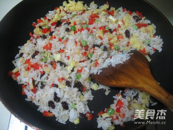 Colorful Pineapple Fried Rice recipe