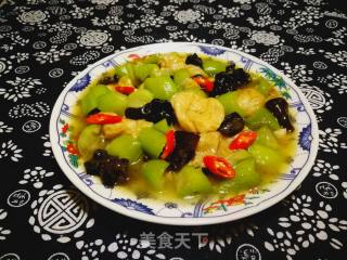 Stir-fried Loofah with Gluten recipe