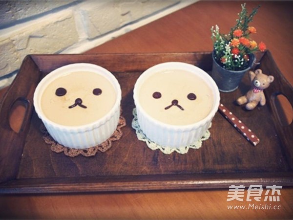 Cute Bear Earl Grey Milk Tea Pudding recipe