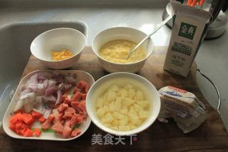 Corn Soup Full of Ingredients recipe