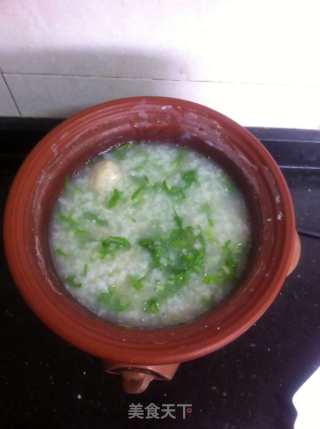 Green Vegetable Chicken Ball Congee recipe