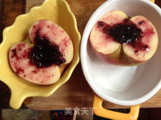 Baked Apples with Blueberry Sauce recipe