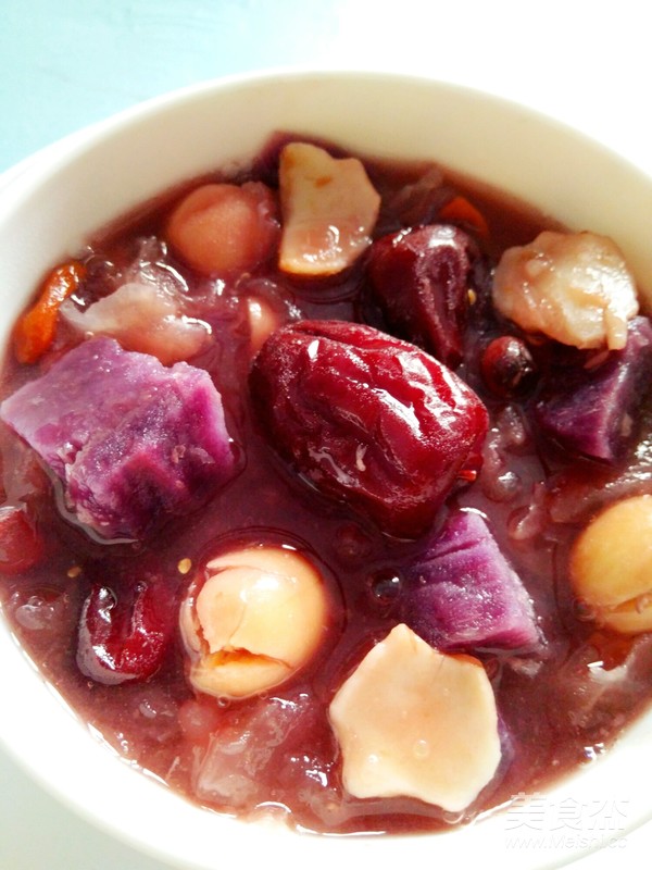 Purple Sweet Potato and Tremella Sweet Soup recipe