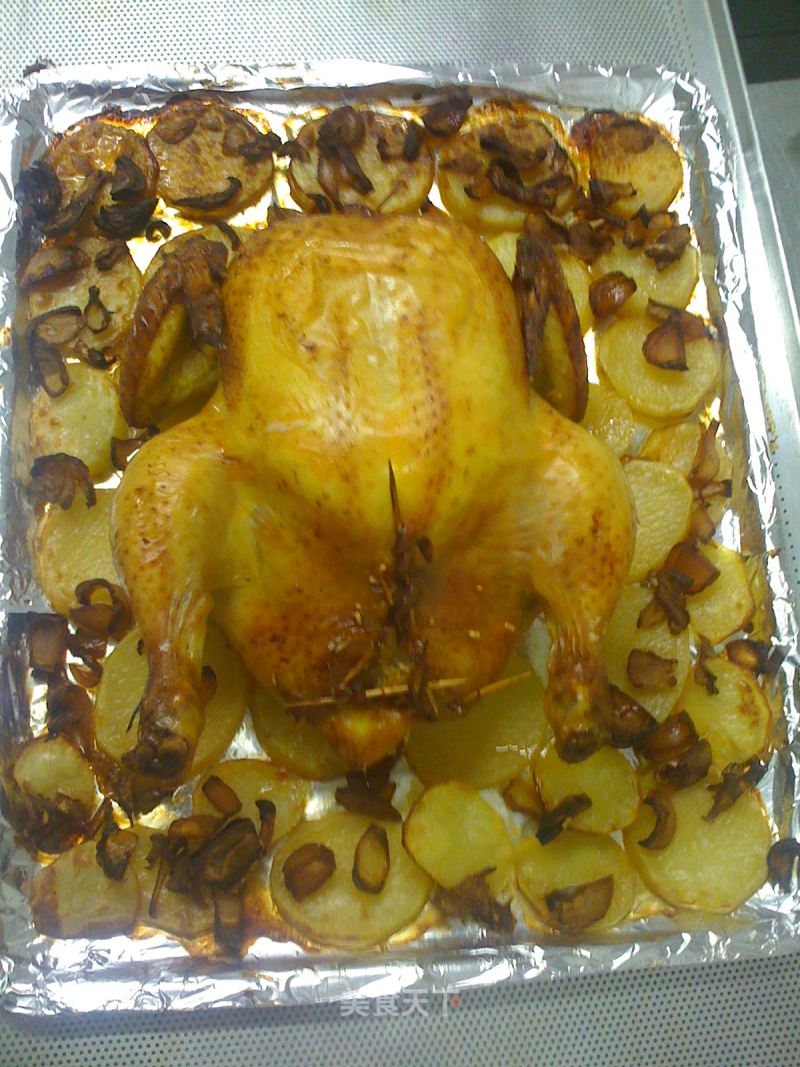 Roasted Whole Chicken Stuffed with Glutinous Rice recipe