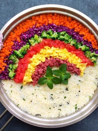 Rainbow Cheese Fried Rice