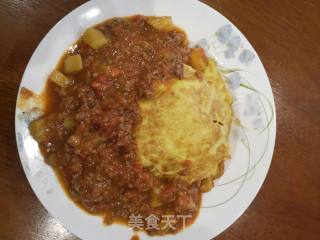 Classic Meat Sauce Omelet Rice & Curry Omelet Rice recipe