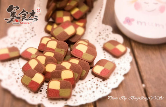 Multicolor Chess Butter Biscuits recipe