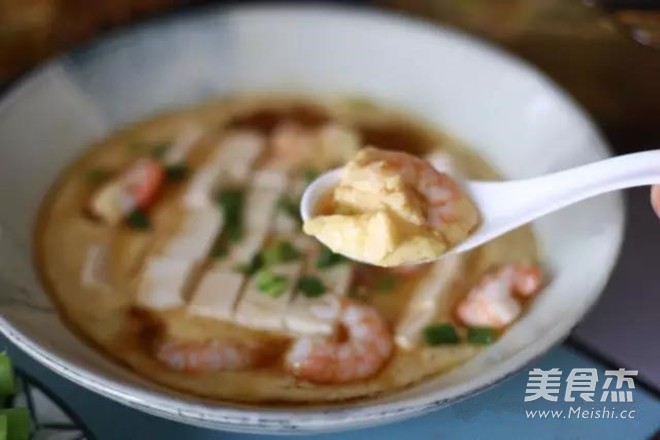 Jin Yu Man Tang---steamed Egg with Shrimp recipe