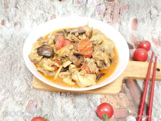 Braised Chicken with Cherry Tomato and Mushroom Beer recipe