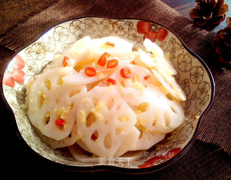 Hot and Sour Lotus Root Slices recipe