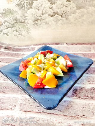 Melon Mixed with Yellow Peaches recipe