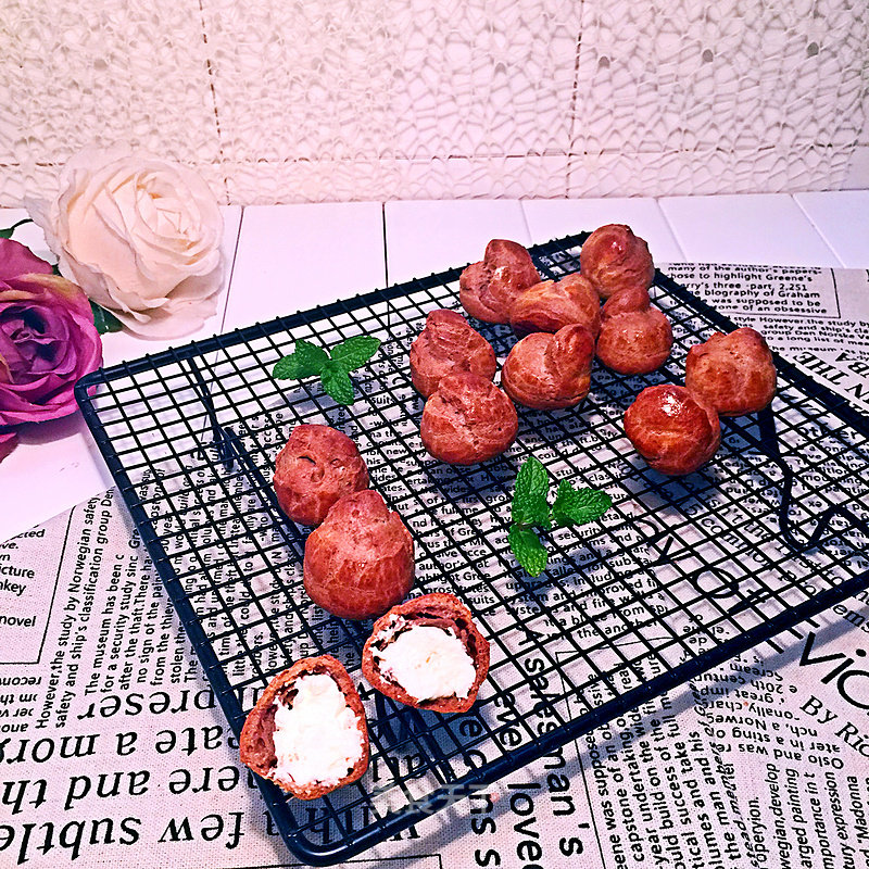 #aca烤明星大赛#cocoa Mini Puffs recipe