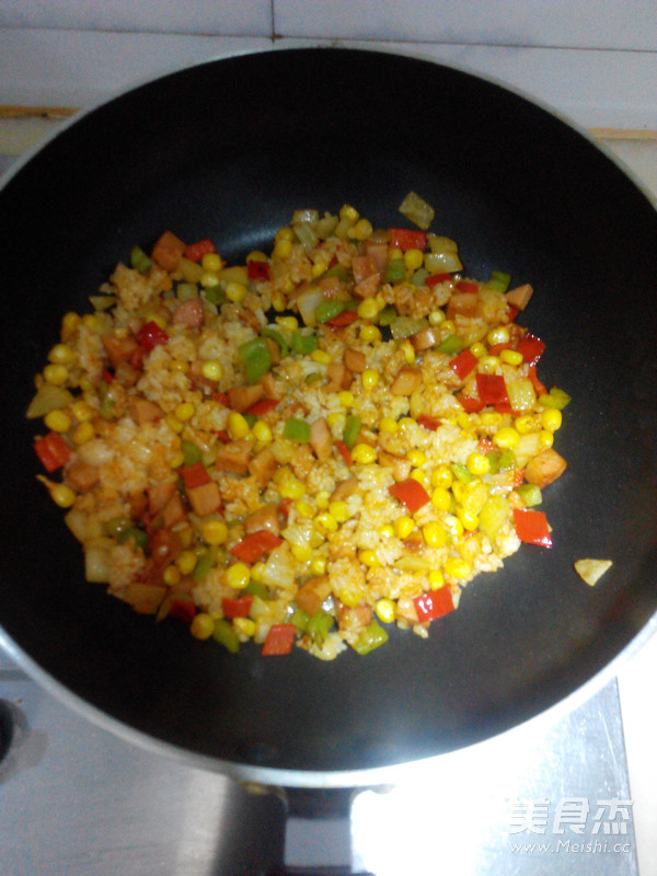 Fried Rice with Korean Spicy Sauce recipe