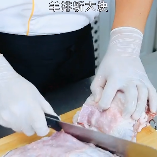 Hand Grabbing Lamb Chops recipe