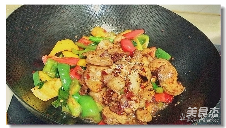 Twice-cooked Pork with Colored Peppers recipe