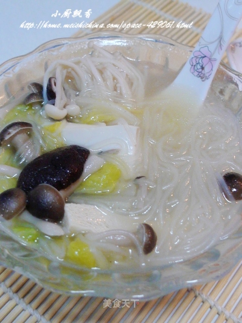 Mushroom Tofu and Vermicelli in Clay Pot recipe