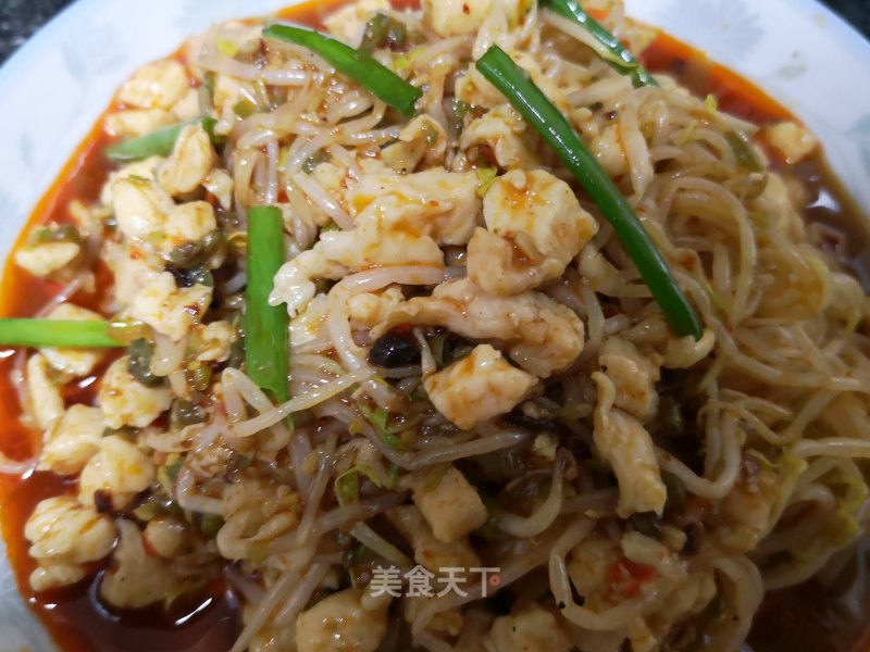 Diced Chicken with Bean Sprouts recipe