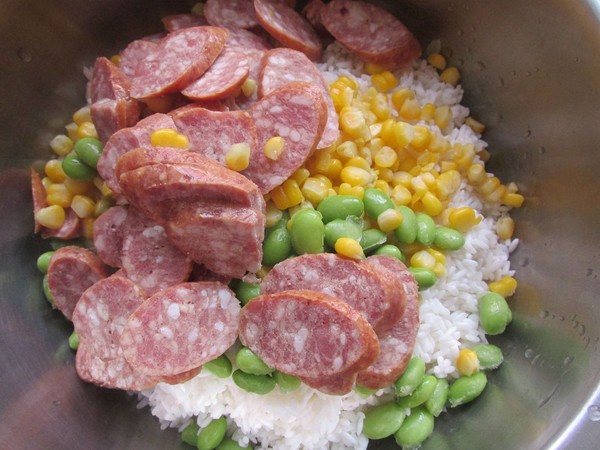 Sausage Corn Green Bean Rice recipe